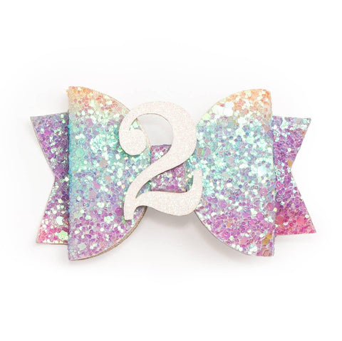 Sweet Wink-Pastel Rainbow Birthday #2 Hair Clip-#Butter_Bug_Boutique#