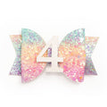 Sweet Wink-Pastel Rainbow Birthday #4 Hair Clip-#Butter_Bug_Boutique#