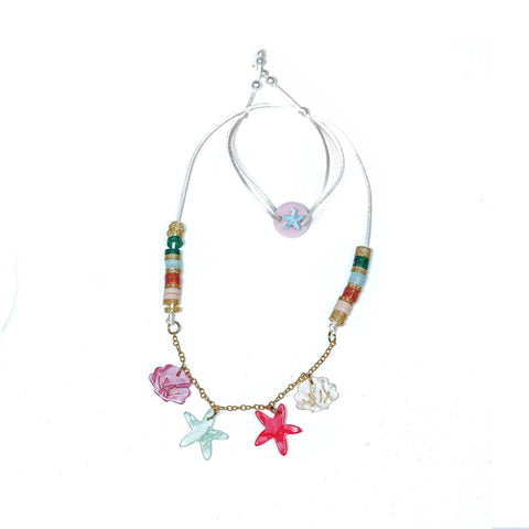 Pearlized Seashell Necklace - Lilies & Roses NY