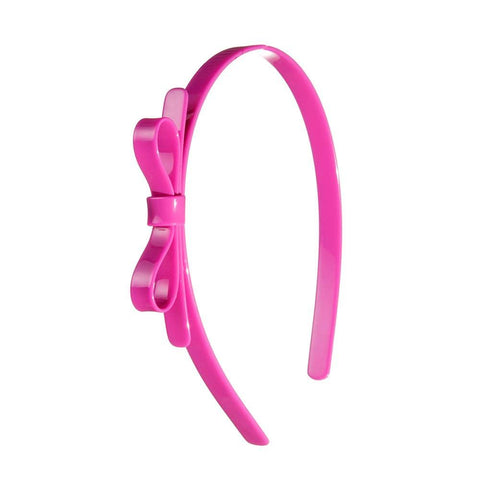 Pink Thin Bow Headband - Lilies & Roses NY