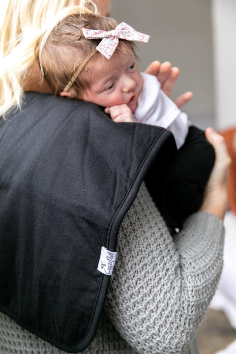 Copper Pearl-Premium Burp Cloths - Black Basics-#Butter_Bug_Boutique#