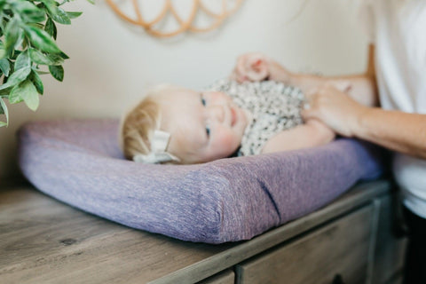 Copper Pearl-Premium Knit Diaper Changing Pad Cover - Violet-#Butter_Bug_Boutique#
