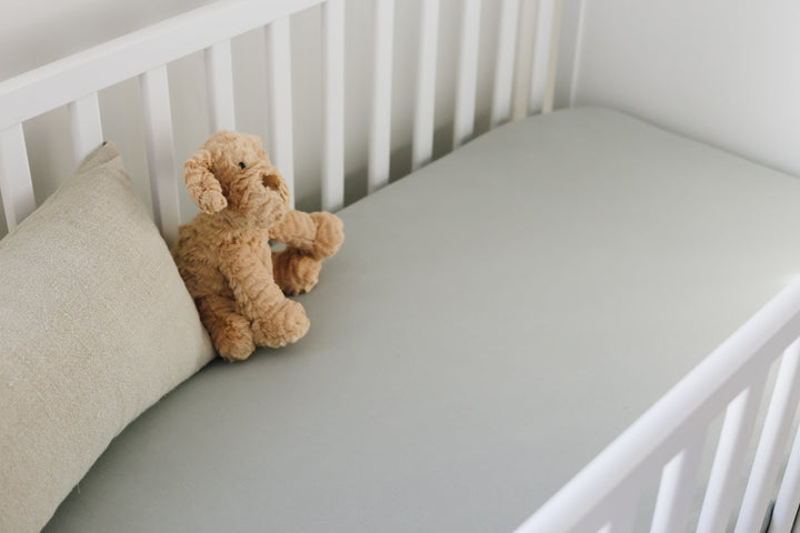 Copper Pearl-Premium Knit Fitted Crib Sheet - Stone-#Butter_Bug_Boutique#