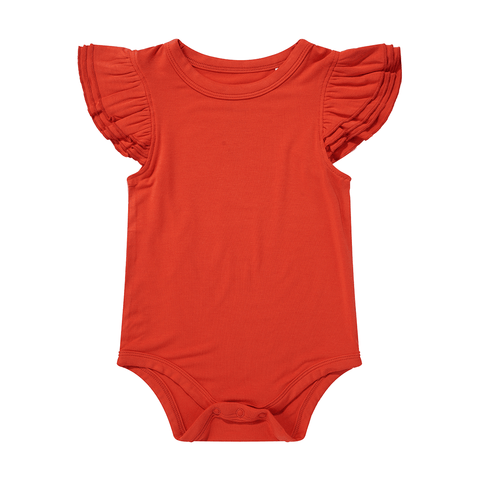 Red Bamboo Flutter Baby Onesie - Butterbugboutique