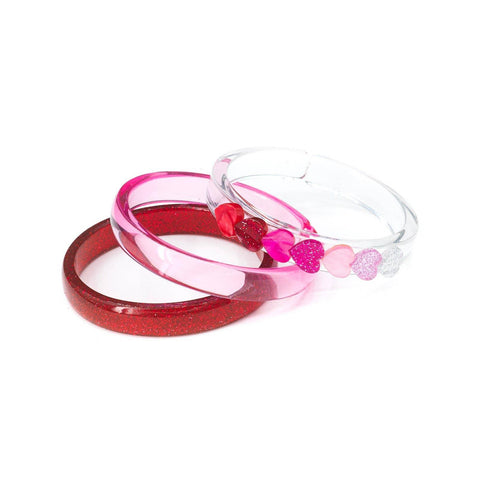 Red Hearts Bangles Set - Lilies & Roses NY