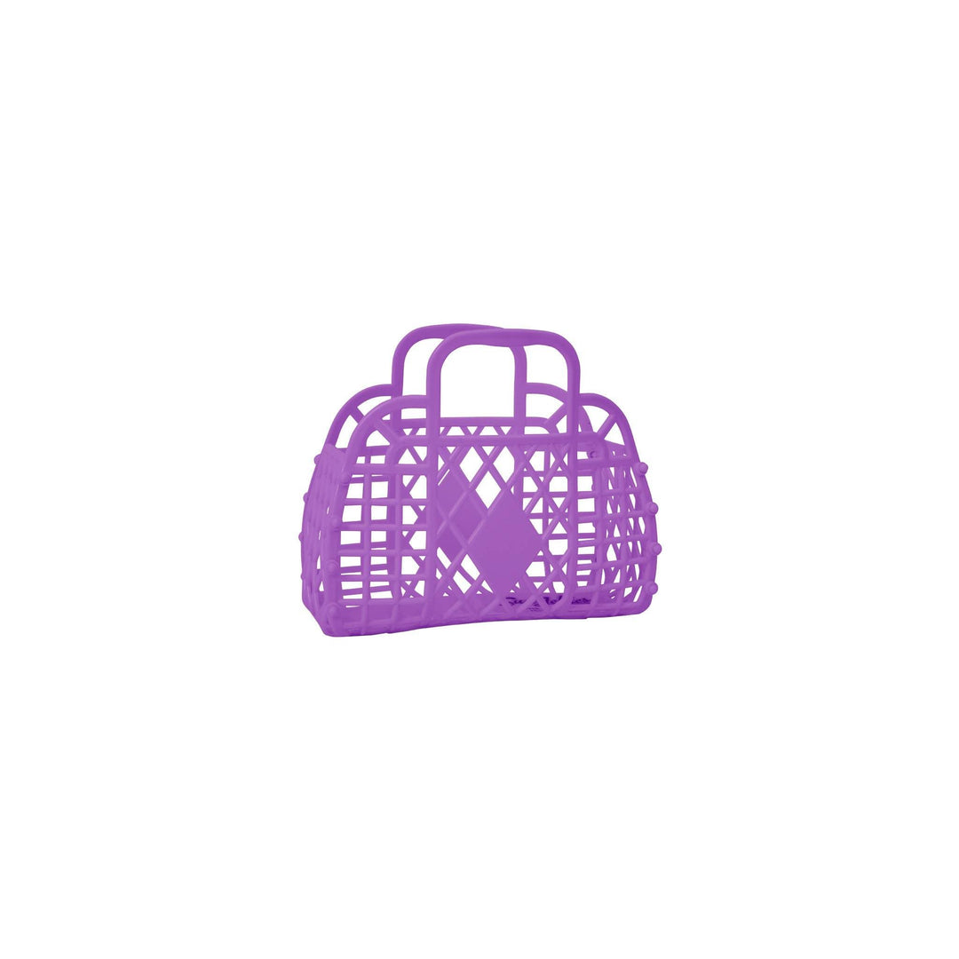 Sun Jellies-Retro Basket Jelly Bag - Mini Purple-#Butter_Bug_Boutique#