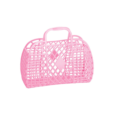 Retro Basket Jelly Bag - Small Bubblegum Pink - Sun Jellies