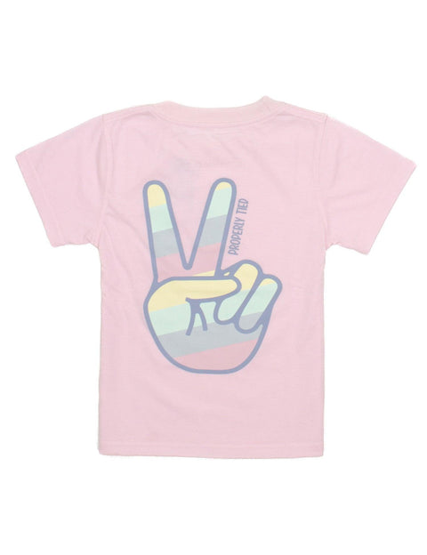 Rose Peace Sign Girls Signature Tee - Properly Tied