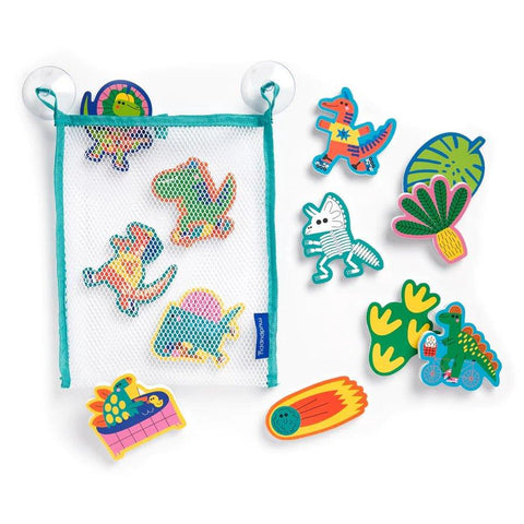 Mudpuppy-Rub-a-Dub Dinos Stickable Foam Bath Shapes-#Butter_Bug_Boutique#