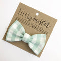 Sage Gingham Baby Toddler & Boy Bow Tie - Butterbugboutique (7548519743746)