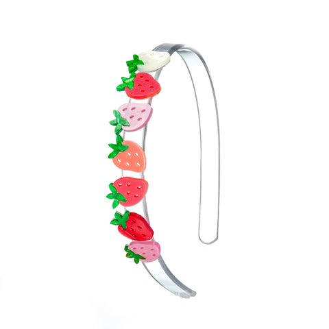 Strawberry Pearlized Headband - Lilies & Roses NY