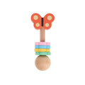 Petit Collage Wood Shaker Butterfly Rattle Wooden Toys for Kids at Butter Bug Boutique